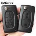 2 3 Buttons Car key Shell Fob For Peugeot 207 407 307 107 Citroen C4 C3 C2 Flip Folding key Case CE0523/CE0536 HU83/VA2 Blade|Ca