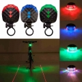 Gypsophila LED Laser Taillights Mountain Bike Bicycle Parallel Line Warning Lights Color Red Blue Green|Bicycle Light| - Offic