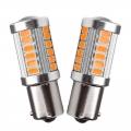 2PCS 1156PY 7507 PY21W BAU15S 33 SMD 5630 5730 LED Car Rear Direction Indicator Lamp Auto Front Turn Signals Light Amber Yellow|