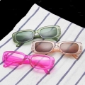 Vintage Black Square Sunglasses Women Luxury Brand Small Rectangle Sun Glasses Female Gradient Clear Mirror UV400 Oculos De Sol|