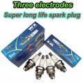 4PCS 3 electrodes Spark Plug L7T for BM6A BMR6A WS6E WS7E BPMR6A WS7F CJ7Y W20MU M6 M7 BPMR7A 2 stroke chain saw field mower|Spa