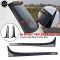 Gloss Black Carbon Fibe Rear Window Side Spoiler Wing For Golf 7 Mk7 Gtd R 2014-2018 Car-styling Auto Rear Window Mirror Tail -