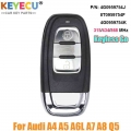 KEYECU 8T0959754F 4G0959754J Full Smart Remote Car Key Fob For Audi A4 A5 A6L A7 A8 Q5 Keyless Go 754J 315/433Mhz pcf7945AC Chip