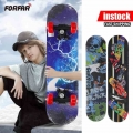 22 inch Skateboard Double Rocker Board Maple Four 4 Wheels For Kid Child Outdoor Figure Skating 3 Colors Frosted Double Up Board