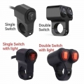 Aluminum Alloy Motorcycle Handlebar Control Button Single/Double Switch Electrical Waterproof Motorcycle Circuit Switch Control|