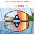 RED/BLUE Photochromic Sunglasses Cycling Glasses Woman Bicycle Goggles Bike Glasses Sports UV400 Man Riding Eyewear MTB Goggles|