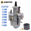 Zsdtrp Universal Motorcycle 2t/4t Zsdtrp Pwk Carburetor 24 26 28 30 32 34 Mm With Power Jet Fit Race Scooter Atv Utv - Fuel Supp