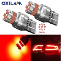 2pcs 3157 P27/7w 7443 W21/5w Tail Bulbs Wy21w T20 Led Canbus No Error Car Parking Lamp 12v Auto Brake Lights Bulb Red Flash - Si