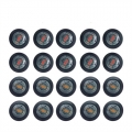 20PCS Car Truck Trailer Mini Small Round LED Bullet Button Side Marker Lights Signal Lamp Waterproof Amber Red Warning Light|Tru