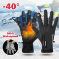 2pcs Winter Gloves Heated Gloves Motorcycle Gloves Touch Screen Waterproof Thermal Guantes Motorbike Bicycle Cycling Snow Gloves