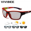 Cycling Photochromic Sunglasses Sports Men 2021 100% Polarized Red Frame Women Color Changing Goggles Outdoor Climbing Eyewear -