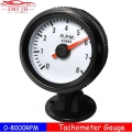 0~8000rpm Car Tachometer Fit 1-8 Cylinder 2" 52mm Tacho Gauge 12v Blue Led Rpm Meter With Pod Holder For Gasoline Car Tacho