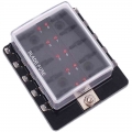 10 Ways 6 Ways Blade Fuse Box Holder with LED Warning Light for Car Boat Marine Trike 12V 24V M size|Fuses| - ebikpro.com