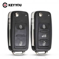 KEYYOU 20X For VW Volkswagen Skoda Octavia Golf Mk6 Tiguan Polo Passat CC SEAT Remote Key Case Shell Replacement 2/3 Buttons|Car