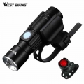 WEST BIKING Bike Light Ultra-Bright Zoomable 240 Lumen Q5 200M USB Rechargeable Bicycle Light Cycling Front LED Flashlights Lamp