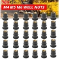 30PCS 50PCS Motorcycle M5 M6 Metric Rubber Well Nuts Windscreen Windshield Fairing Cowls Fastener Screws Universal|Nuts & Bo