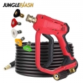 JUNGLEFLASH 10M High Pressure Washer Hose Water Gun Washer Nozzles for Karcher Car Cleaning Quick Connector| | - ebikpro.