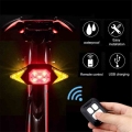 Bike Tail Light Turn Signals Wireless Remote Control Mountain Bike Tail Light USB Rechargeable Bicycle Flashing Headlight|Bicycl