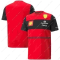 For Ferrari F1 2022 Official Team Driver T-shirt New Summer Motorsport Racing Red Short Sleeve Breathable Leisure Jerseys - Shir