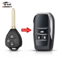 Dandkey 2/3/4 Buttons Remote Car Key Case For Toyota Camry 40 Corolla Scion Rav4 Avalon Reiz 4runner Modified Folding Key Shell