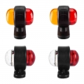 2pcs 12v 24v Truck Trailer Lights Led Side Marker Position Lamp Lorry Tractor Clearance Lamps Parking Light Red White Amber - Si