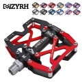 Mzyrh Bicycle Pedals Cycling Ultralight Aluminium Alloy 3 Bearings 14 Colors Mtb Pedals Waterproof Bicycle Parts Y06 Y08 - Bicyc