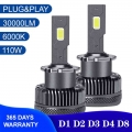 D3S D1S LED Headlight 30000LM D1R D4S D8S D1R D2R D3R D4R Canbus No Error 110W 6000K CSP Chips Plug and Play For Lens| | - Of