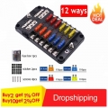 12V 32V Fuse Box For Car Camping RV Auto Plastic Cover Fuses Holder 6 Ways 12 Ways Blade Boat Marine Trike Tool|Fuses| - Offic