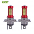 1pcs Car Led Fog Lamp H7 H4 106smd 4014 Led Chip 30w Car Auto Motorcycle Motor Led Driving Headlight Fog Light Bulb - Car Headli