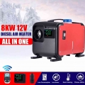 12v Adjustable Ignition Copper Heater 8kw To 1kw With Lcd All In One Parking Diesel Heater Car Heater For Motorhome Websato Rv -