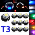 10pcs T3 Led 12v 0.2w Car Auto Interior Instrument Light Bulbs Dashboard Lamps Neo Wedge Climate Gauges Car Instrument Lights -