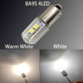 2pcs Ba9s T4w Led Car Light Bulb T2w T3w H5w Interior Car Led License Plate Light 2835 Smd Dc12v 12913 12910 12929 - Signal Lamp