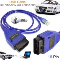 Car USB VAG Com Interface Cable 16 PIN KKL VAG COM 409.1 OBD2 II OBD Diagnostic Scanner Auto Cable Aux|Code Readers & Scan T