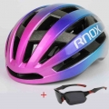 RNOX Bicycle Helmet Breathable Road Cycling Unisex Lightweight Helmet Sunglasses MTB Bike Sports Cap Safety Hat Bike Equipment|B