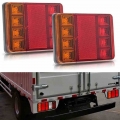 Car Truck LED Rear Tail Light Warning Lights Rear Lamps Waterproof Tailight Parts for Trailer Caravans DC 12V|Truck Light System