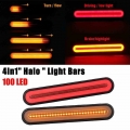 2Pcs Super Bright Trailer Stop Tail Lights 4 In 1 Neon Lamp LED RV Trailer Stop Flowing Turn Signal Brake Rear Tail Light 12 24V