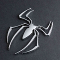 3d Hot New Car Stickers Metal Silver/gold Spider Shape Chrome Badge Auto Emblem Decal