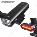 Light Bicycle LED Bike Super Bright Front Rear Set Lantern For Cycling Flashlight USB Rechargeable COB Lamp Accessories MICCGIN|