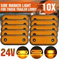 10pcs 30LED Amber Side Marker light 24V LED Rear Clearance Lamp Tail Lights for Truck RV Trailer Lorry Pickup Boats|Truck Light