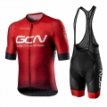 2021 Red GCN Cycling Team Jersey 19D Bike Shorts Suit Ropa Ciclismo Men Summer Quick Drying New Bicycle Maillot Pants Clothing|C