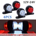 4x Car Truck LED Red White 12V/24V Side Marker Light Outline Lamps car Accessories for SUV truck Lorry RV bus boat trailer|Truck