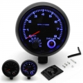 3.75" 95mm Tachometer Rpm Gauge Black Face Blue Led 0-8000 Rpm For Warning Function - Tachometers - ebikpro.com