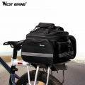 WEST BIKING Cycling Camel Bag 10-25L Volume Waterproof Riding Bicycle Rear Rack Storage Luggage Bags Reflective MTB Bike Bag