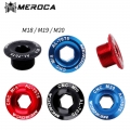 MEROCA MTB Aluminum Alloy CNC Screw Mountain Bike Crank Cover Screws M18/M19/M20 Bolt For SHIMANO Iamok|Bicycle Crank & Chai