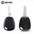 KEYYOU 1 Button Car Remote Key Shell Case For Renault Scenic Clio Megane Laguna Espace Twingo Auto Key Fob Case Uncut Blade|Car