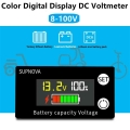 Waterproof DC 8V 100V Battery Capacity Indicator Lead Acid Lithium LiFePO4 for Car Motorcycle Voltmeter Gauge 12V 24V 48V 72V| |