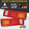 2pcs 12V 19 LED Car Trailer Truck Rear Tail Lights Stop Brake Turn Signal Lamp Indicator Taillight Caravans Bus RV Camper Bus|Tr