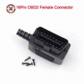 16 Pin Automobile Black Female Connector Obd2 Wire Sockets Obd Adapter Diagnostic Tool Connector Plug Obd - Diagno