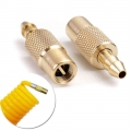 2pcs Bore Hose Tire Inflator Valve Connector Brass Wheel 6mm Air Pump Copper Accessory Car Tire Inflator Valve Connectors - Valv