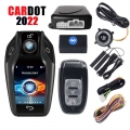 Cardot Remote Start Push Button Start Lcd Smart Key Fob Remote Auto Central Lock Car Alarm For Russian Brazil Cars